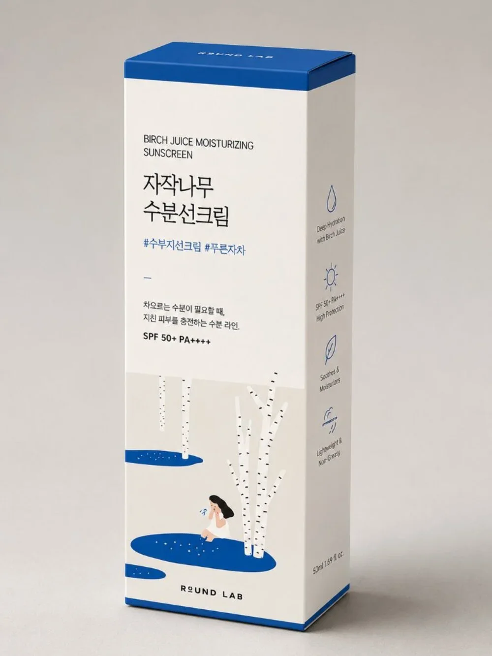 ROUND LAB Birch Juice Moisturizing Sunscreen SPF 50+ PA++++ 50ml Korean Skincare